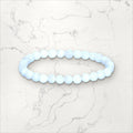 Bracelet pierres rondes Calcédoine 6 mm