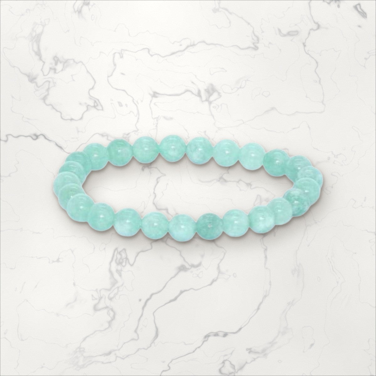 Bracelet pierres rondes Jade vert ( Myanmar)