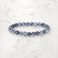 Bracelet pierres rondes Obsidienne Neige