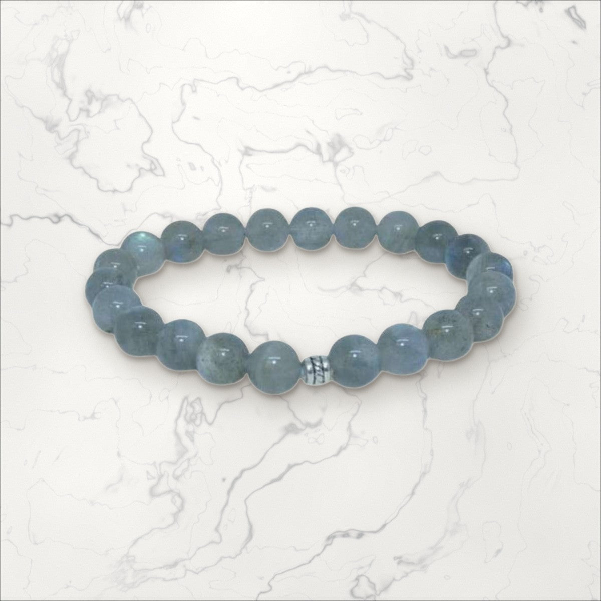 Bracelet pierres rondes Labradorite AA