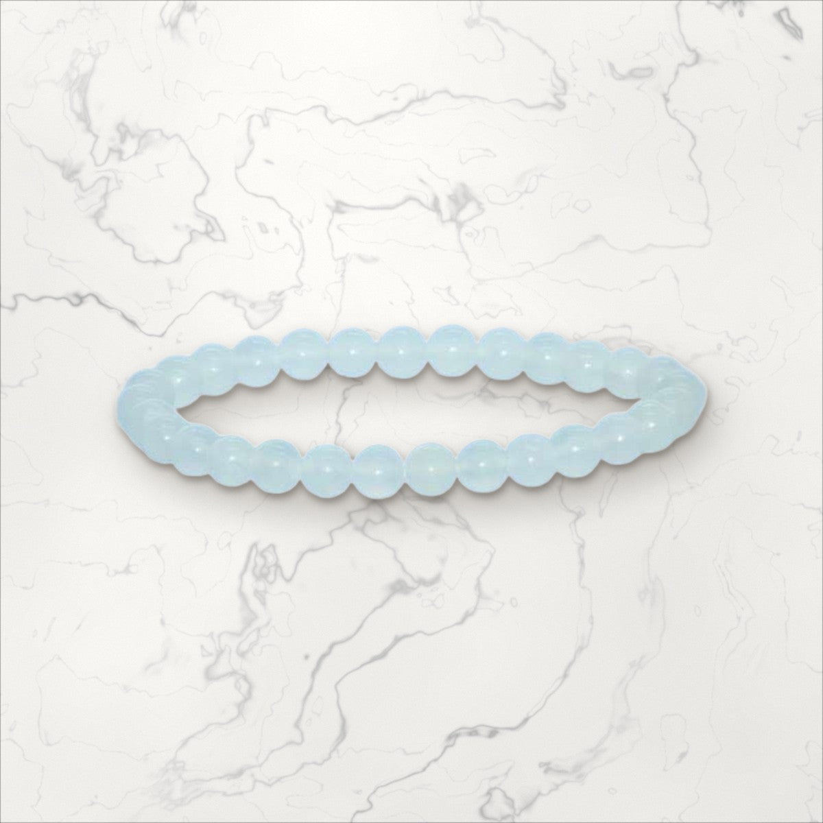 Bracelet pierres rondes Jade 6 mm