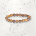 Bracelet pierres rondes Jaspe Peau d'Eléphant