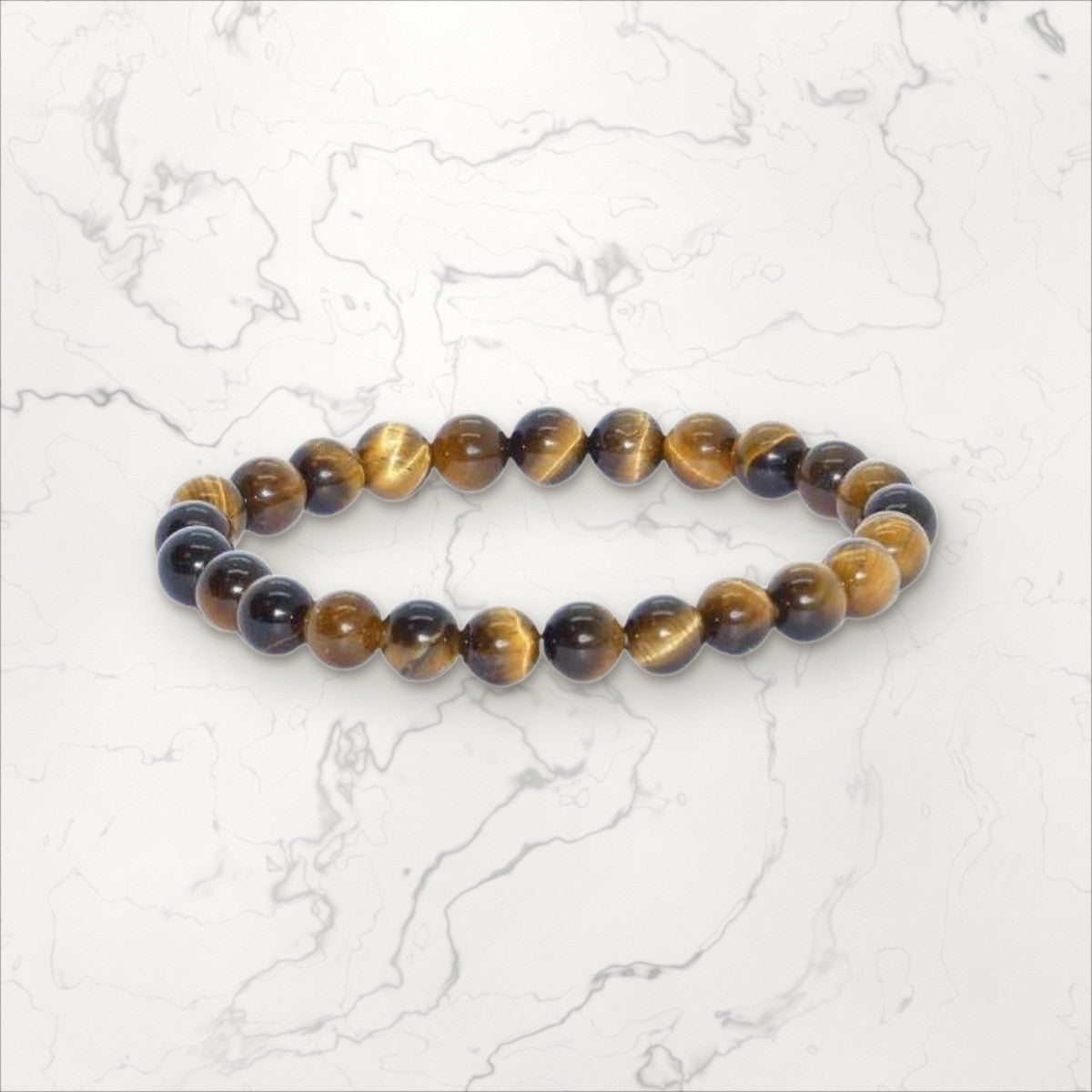 Bracelet pierres rondes Œil de Tigre