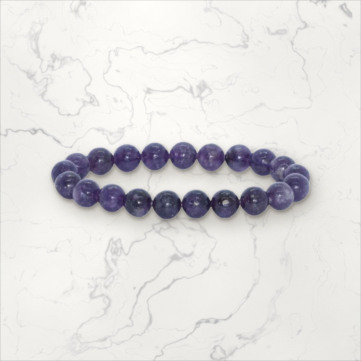 Bracelet pierres rondes Lépidolite