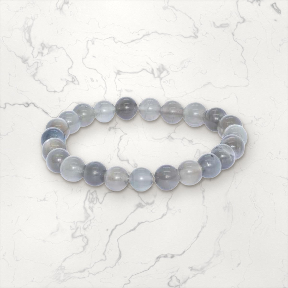 Bracelet pierres rondes Pierre de Lune noire