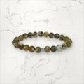 Bracelet pierres rondes Agate de feu