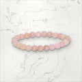 Bracelet pierres rondes Opale rose (2)
