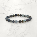 Bracelet pierres rondes Agate du Botswana