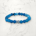 Bracelet pierres rondes Agate bleue taille enfant