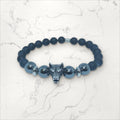 Bracelet Tête de Loup Onyx & Hématite